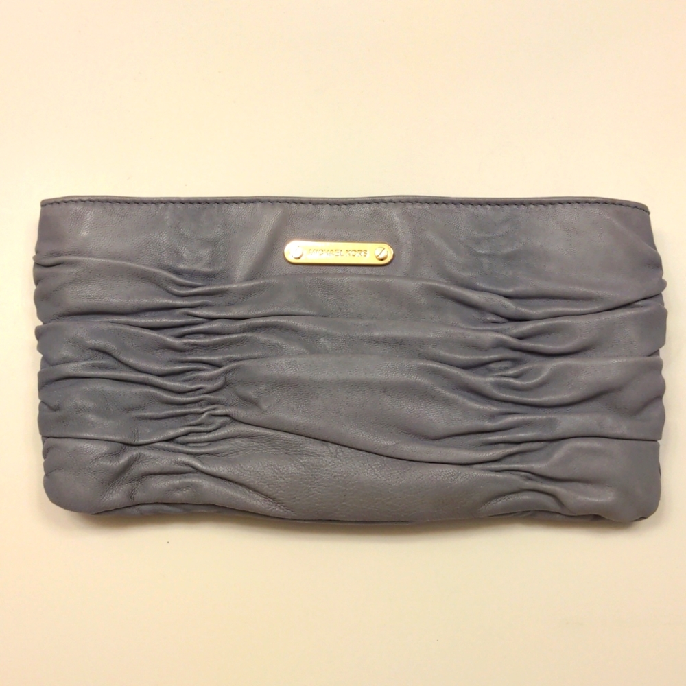 Michael Kors Powder Blue Leather Clutch